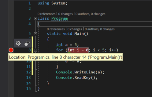 Breakpoint VS